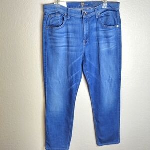 NWT 7 for all mankind the crop relaxed skinny girlfriend Jean sz 32